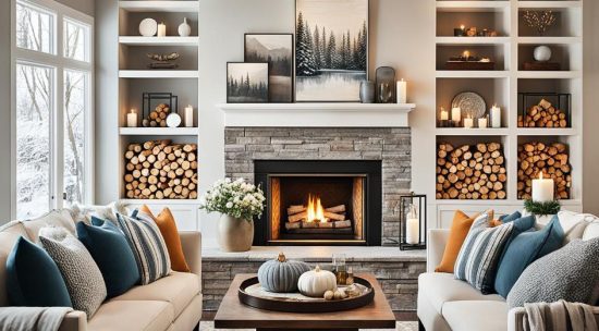 Color Play: Contrasting the Fireplace 