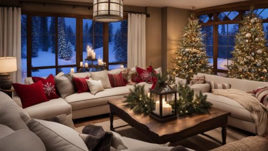 3. Creative Use of Natural Elements; Living Room Coffee Table Christmas Decor Ideas