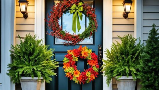 Front Door Decor Ideas with Wreaths