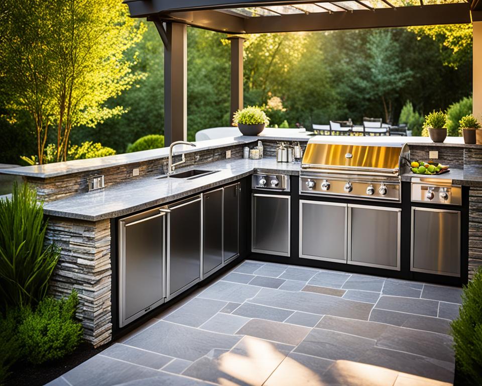 outdoor kitchen installation